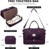 imageLOVEVOOK Travel Duffle BagWeekender Bags for Women with Shoe CompartmentCarry on Overnight Bag with Toiletry BagGym Duffel Bag with Wet Pocket Hospital Bags for Labor and DeliveryDark Purplec