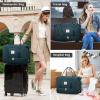 imageLOVEVOOK Travel Duffle BagWeekender Bags for Women with Shoe CompartmentCarry on Overnight Bag with Toiletry BagGym Duffel Bag with Wet Pocket Hospital Bags for Labor and DeliveryPeacock Blueb