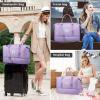 imageLOVEVOOK Travel Duffle BagWeekender Bags for Women with Shoe CompartmentCarry on Overnight Bag with Toiletry BagGym Duffel Bag with Wet Pocket Hospital Bags for Labor and DeliveryPurpleL