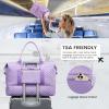 imageLOVEVOOK Travel Duffle BagWeekender Bags for Women with Shoe CompartmentCarry on Overnight Bag with Toiletry BagGym Duffel Bag with Wet Pocket Hospital Bags for Labor and DeliveryPurpleL