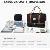 imageLOVEVOOK Travel Duffle BagWeekender Bags for Women with Shoe CompartmentCarry on Overnight Bag with Toiletry BagGym Duffel Bag with Wet Pocket Hospital Bags for Labor and DeliveryBlackBrown