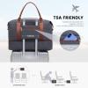 imageLOVEVOOK Travel Duffle BagWeekender Bags for Women with Shoe CompartmentCarry on Overnight Bag with Toiletry BagGym Duffel Bag with Wet Pocket Hospital Bags for Labor and DeliveryGreyBrown