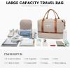 imageLOVEVOOK Travel Duffle BagWeekender Bags for Women with Shoe CompartmentCarry on Overnight Bag with Toiletry BagGym Duffel Bag with Wet Pocket Hospital Bags for Labor and DeliveryDark ApricotBrown