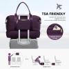 imageLOVEVOOK Travel Duffle BagWeekender Bags for Women with Shoe CompartmentCarry on Overnight Bag with Toiletry BagGym Duffel Bag with Wet Pocket Hospital Bags for Labor and DeliveryDark Purplec