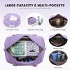 imageLOVEVOOK Travel Duffle BagWeekender Bags for Women with Shoe CompartmentCarry on Overnight Bag with Toiletry BagGym Duffel Bag with Wet Pocket Hospital Bags for Labor and DeliveryPurpleL