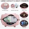 imageLOVEVOOK Travel Duffle BagWeekender Bags for Women with Shoe CompartmentCarry on Overnight Bag with Toiletry BagGym Duffel Bag with Wet Pocket Hospital Bags for Labor and DeliveryPinkL