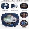 imageLOVEVOOK Travel Duffle BagWeekender Bags for Women with Shoe CompartmentCarry on Overnight Bag with Toiletry BagGym Duffel Bag with Wet Pocket Hospital Bags for Labor and DeliveryBluea