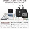 imageLOVEVOOK Travel Duffle BagWeekender Bags for Women with Shoe CompartmentCarry on Overnight Bag with Toiletry BagGym Duffel Bag with Wet Pocket Hospital Bags for Labor and DeliveryBlackb3pc