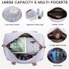 imageLOVEVOOK Travel Duffle BagWeekender Bags for Women with Shoe CompartmentCarry on Overnight Bag with Toiletry BagGym Duffel Bag with Wet Pocket Hospital Bags for Labor and DeliverySilver Grey