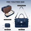 imageLOVEVOOK Travel Duffle BagWeekender Bags for Women with Shoe CompartmentCarry on Overnight Bag with Toiletry BagGym Duffel Bag with Wet Pocket Hospital Bags for Labor and DeliveryBlueL
