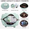 imageLOVEVOOK Travel Duffle BagWeekender Bags for Women with Shoe CompartmentCarry on Overnight Bag with Toiletry BagGym Duffel Bag with Wet Pocket Hospital Bags for Labor and DeliveryCLight Green