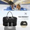 imageLOVEVOOK Travel Duffle BagWeekender Bags for Women with Shoe CompartmentCarry on Overnight Bag with Toiletry BagGym Duffel Bag with Wet Pocket Hospital Bags for Labor and DeliveryBlackL3