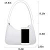 imageLoiral Small Purse for Women Retro Classic Tote HandBag Shoulder Bags Clutch Purse2white Nylon