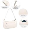 imageLoiral Small Purse for Women Retro Classic Tote HandBag Shoulder Bags Clutch Purse3 Whitepearl Chain