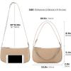 imageLoiral Small Purse for Women Retro Classic Tote HandBag Shoulder Bags Clutch PurseNude