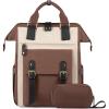 imageLOVEVOOK Laptop Backpack for Women Teacher Bag Work Backpack Purse Laptop Computer Back Pack Business Travel Backpack Nursing College School Bookbag 156 Inch BlackBeigeBrownCoffeeapricotblack