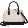 imageLOVEVOOK Purse for Women Small Crossbody Bags Classic Double Zip Top Handle Dome Satchel BagBlackBeige