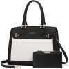 imageLOVEVOOK Purses and Handbags for Women Tote Shoulder Bag Satchel Black Purse and PU Leather Top Handle for ladiesBlackwhite