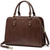 imageLOVEVOOK Purses and Handbags for Women VintageStyle Leather Top Handle Shoulder Bag Satchel Tote Crossbody Purse for LadiesChestnut Brown