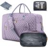 imageLOVEVOOK Travel Duffle Bag  Womens Weekender Carry On Overnight Laptop ampamp Gym Bag With ToiletryShoe Pocket Hospital Labor BagPurple