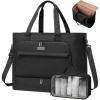 imageLOVEVOOK Weekender Bags for Women Travel Large Personal Item Travel Overnight Bag Carry on Duffle Bags with Shoe Compartment Toiletry Bag Wet Pocket for Airplane Hospital Labor DeliveryBlack