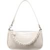 imageLoiral Small Purse for Women Retro Classic Tote HandBag Shoulder Bags Clutch Purse3 Whitepearl Chain