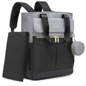 imageLOVEVOOK Diaper Bag BackpackDiaper Bag Tote with Insulated PocketsBaby Bag for Girl Boy with Changing PadLarge Baby Diaper Bag with Pacifier CaseAntiTheft Travel Backpack for WomenBlackgray