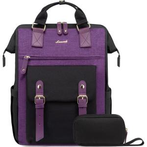 imageLOVEVOOK Laptop Backpack for Women Teacher Bag Work Backpack Purse Laptop Computer Back Pack Business Travel Backpack Nursing College School Bookbag 156 Inch BlackBeigeBrownBlackpurplepurple