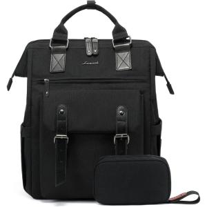 imageLOVEVOOK Laptop Backpack for Women Teacher Bag Work Backpack Purse Laptop Computer Back Pack Business Travel Backpack Nursing College School Bookbag 156 Inch BlackBeigeBrown1 Blackblack