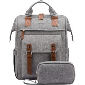 imageLOVEVOOK Laptop Backpack for Women Teacher Bag Work Backpack Purse Laptop Computer Back Pack Business Travel Backpack Nursing College School Bookbag 156 Inch BlackBeigeBrownGreybrown