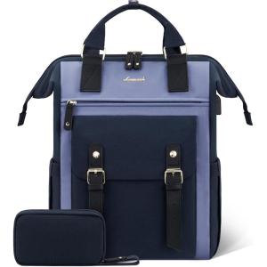 imageLOVEVOOK Laptop Backpack for Women Teacher Bag Work Backpack Purse Laptop Computer Back Pack Business Travel Backpack Nursing College School Bookbag 156 Inch BlackBeigeBrownBluegrey Blueblack