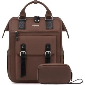 imageLOVEVOOK Laptop Backpack for Women Teacher Bag Work Backpack Purse Laptop Computer Back Pack Business Travel Backpack Nursing College School Bookbag 156 Inch BlackBeigeBrownCoffeeblack