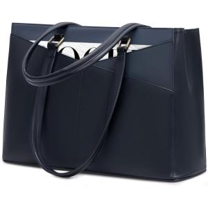 imageLOVEVOOK Laptop Tote Bag for Women 156 Inch Waterproof Leather Computer Bags Business Office Work Briefcase BlackBlueBluegreenSky Blue