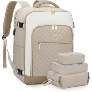 imageLOVEVOOK Large Travel Backpack for Women 50L Carry on Backpack Airplane ApprovedTSA Personal Item Travel Bag for Women fits 18quot LaptopWaterproof Carry on Bags for airplanes with 3 Packing Cubes