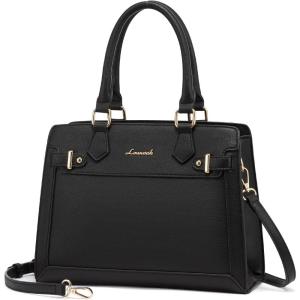 imageLOVEVOOK Purses and Handbags for Women Tote Shoulder Bag Satchel Black Purse and PU Leather Top Handle for ladiesBlacks