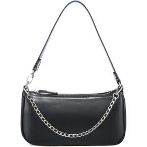 imageLoiral Small Purse for Women Retro Classic Tote HandBag Shoulder Bags Clutch Purse1 Black L