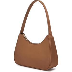 imageLoiral Small Purse for Women Retro Classic Tote HandBag Shoulder Bags Clutch PurseCaramel