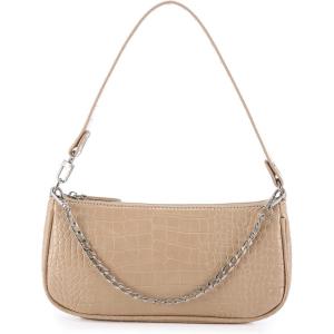 imageLoiral Small Purse for Women Retro Classic Tote HandBag Shoulder Bags Clutch PurseNude