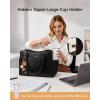 imageLOVEVOOK Laptop Bag for Women Leather Vintage Work Tote Bag Computer Office Teacher Bag with Large Cup HolderBlack