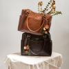 imageLOVEVOOK Laptop Bag for Women Leather Vintage Work Tote Bag Computer Office Teacher Bag with Large Cup HolderBrown