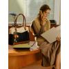 imageLOVEVOOK Laptop Bag for Women Leather Vintage Work Tote Bag Computer Office Teacher Bag with Large Cup HolderCamel