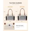imageLOVEVOOK Laptop Bag for Women Leather Vintage Work Tote Bag Computer Office Teacher Bag with Large Cup HolderCamel