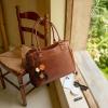 imageLOVEVOOK Laptop Bag for Women Leather Vintage Work Tote Bag Computer Office Teacher Bag with Large Cup HolderDark Coffee