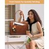 imageLOVEVOOK Laptop Bag for Women Leather Vintage Work Tote Bag Computer Office Teacher Bag with Large Cup HolderGreenbeigedark Green