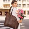 imageLOVEVOOK Laptop Tote Bag for Women With Large Cup Holder Leather Work Tote Bag for Women156 Inch Professional Computer Briefcase Business Teacher Commuter Shoulder BagOffice Travel GiftEarthy Brown