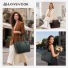 imageLOVEVOOK Laptop Tote Bag for Women With Large Cup Holder Leather Work Tote Bag for Women156 Inch Professional Computer Briefcase Business Teacher Commuter Shoulder BagOffice Travel GiftGreen