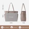 imageLOVEVOOK Laptop Tote Bag for Women With Large Cup Holder Leather Work Tote Bag for Women156 Inch Professional Computer Briefcase Business Teacher Commuter Shoulder BagOffice Travel GiftGreen