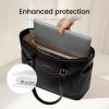 imageLOVEVOOK Laptop Tote Bag for Women With Large Cup Holder Leather Work Tote Bag for Women156 Inch Professional Computer Briefcase Business Teacher Commuter Shoulder BagOffice Travel GiftRetro Black