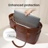 imageLOVEVOOK Laptop Tote Bag for Women With Large Cup Holder Leather Work Tote Bag for Women156 Inch Professional Computer Briefcase Business Teacher Commuter Shoulder BagOffice Travel GiftEarthy Brown