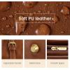 imageLOVEVOOK Laptop Tote Bag for Women With Large Cup Holder Leather Work Tote Bag for Women156 Inch Professional Computer Briefcase Business Teacher Commuter Shoulder BagOffice Travel GiftRetro Brown